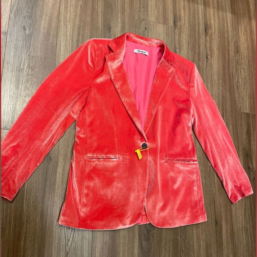Brand new, Velet pink woman's blazer, size m